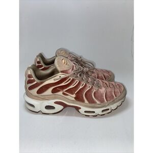 Nike Air Max Plus LX TN 1 Womens Suede Velvet Dusty Peach Pink AH6788-201 Sz 8.5